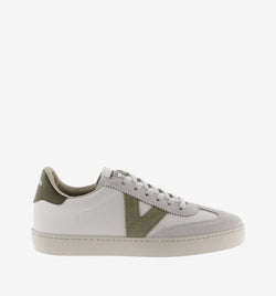 Berlin Leather Trainers Khaki