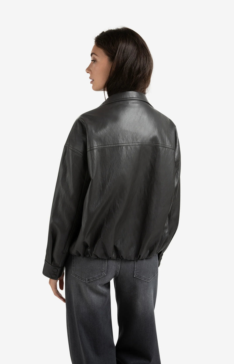 Leon Faux Leather Jacket Choc