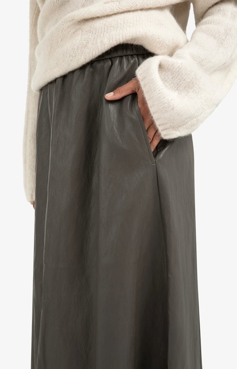 Abbie Faux Leather Skirt