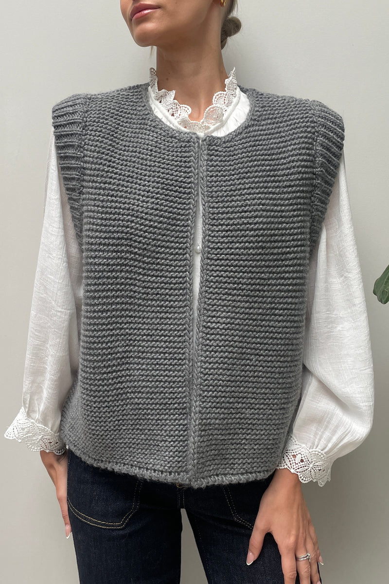 Wren Knit Gilet Cloud