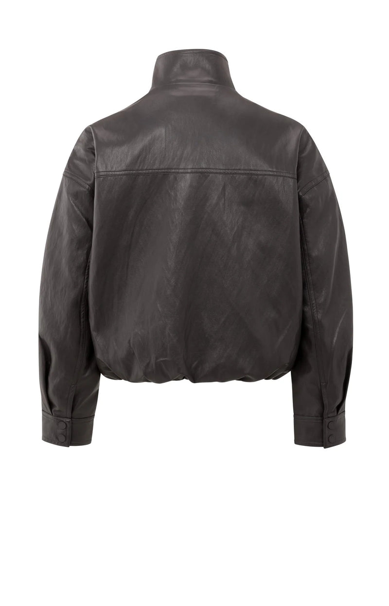 Leon Faux Leather Jacket Choc