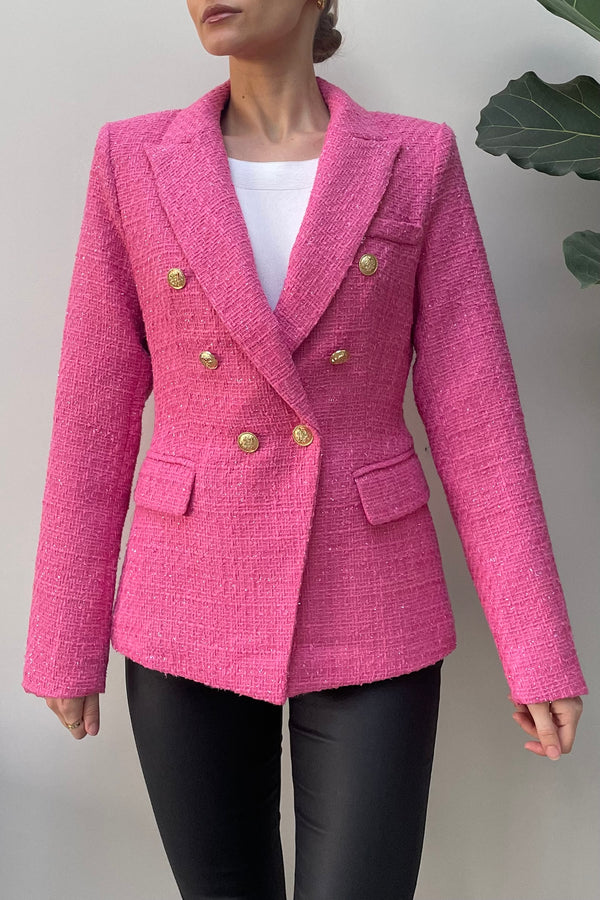 Monique Tweed Jacket Pink