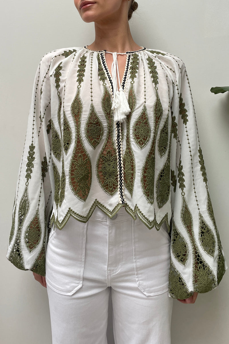 Ezra Embroidered Blouse