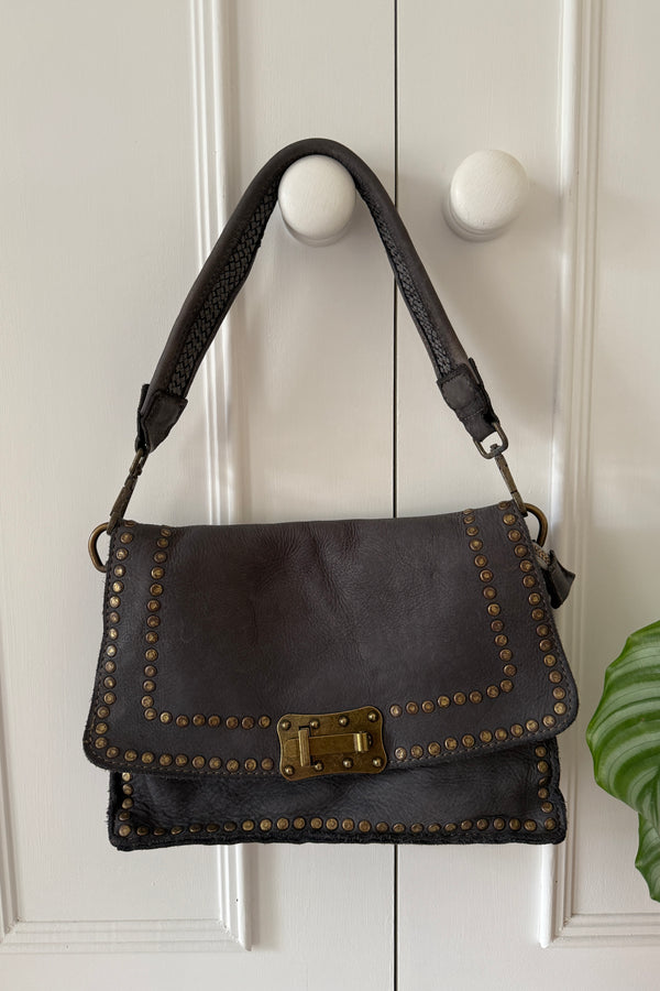 Studded Vintage Leather Handbag