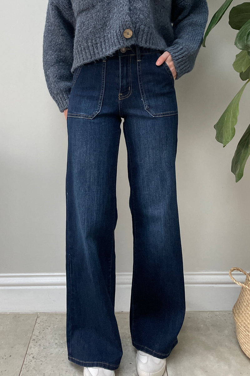 Ginny Dark Denim Flares