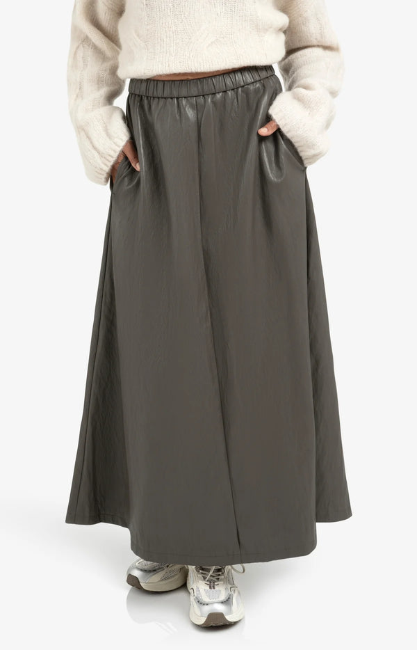 Abbie Faux Leather Skirt