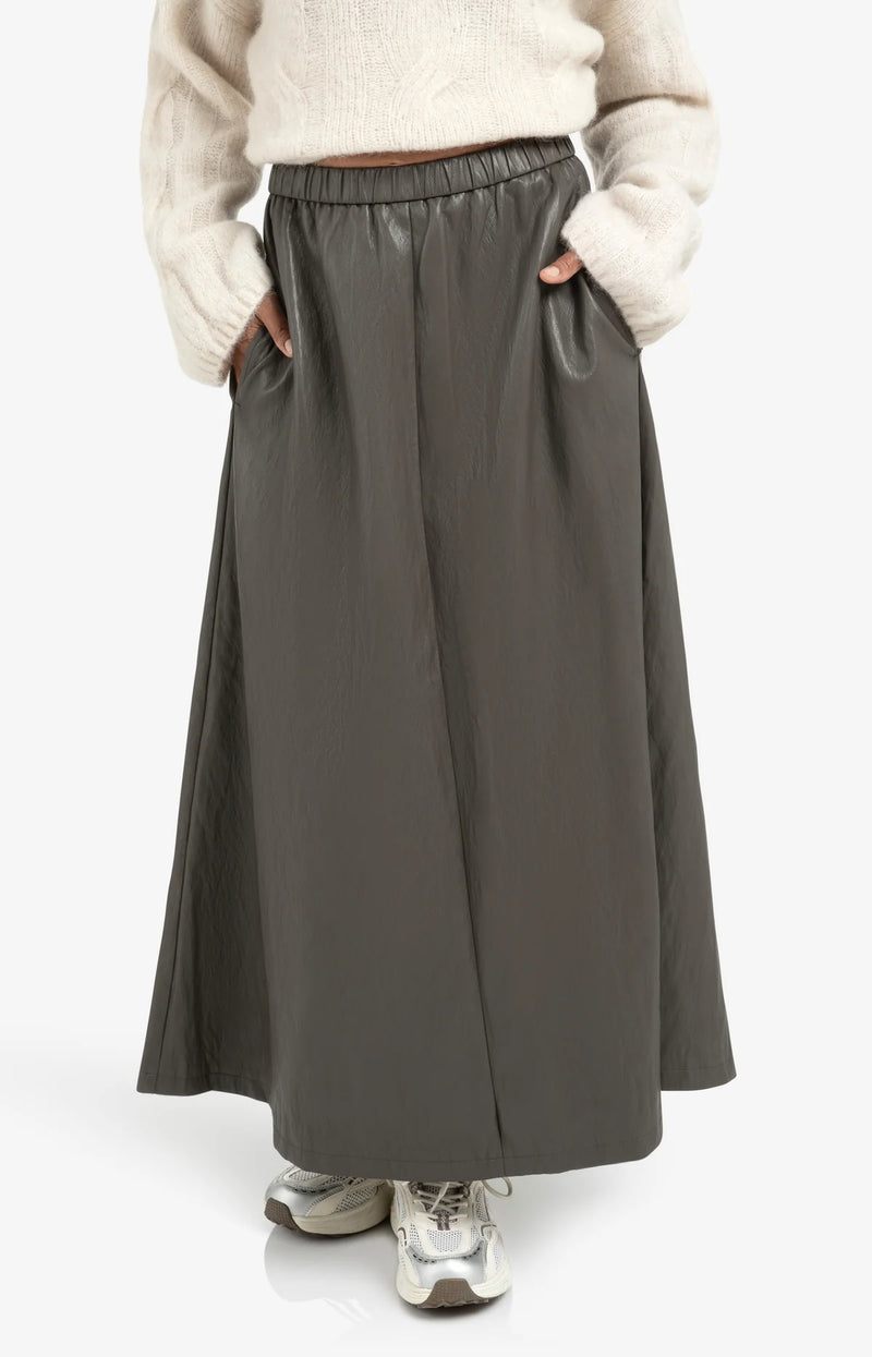Abbie Faux Leather Skirt
