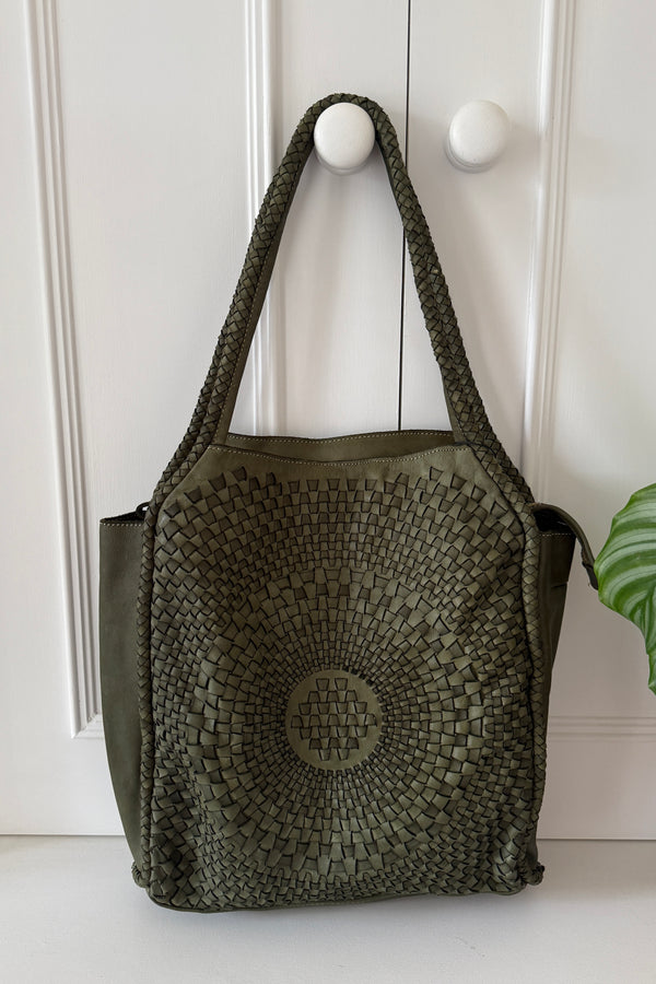 Woven Leather Bag