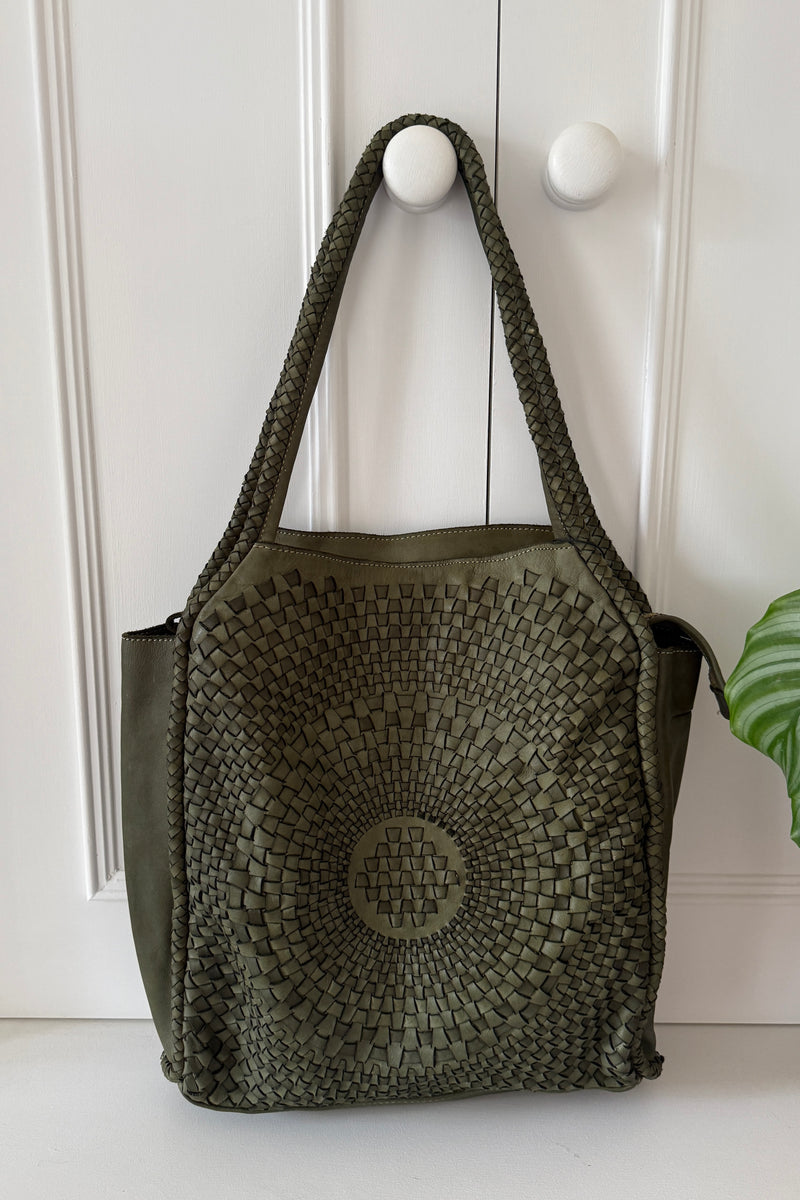 Woven Leather Bag