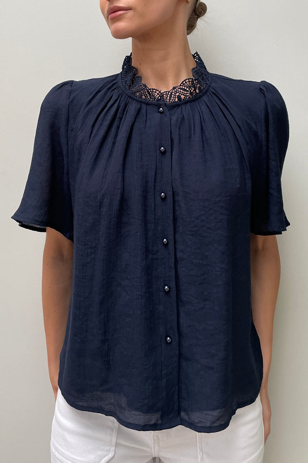 Agnes Blouse Navy