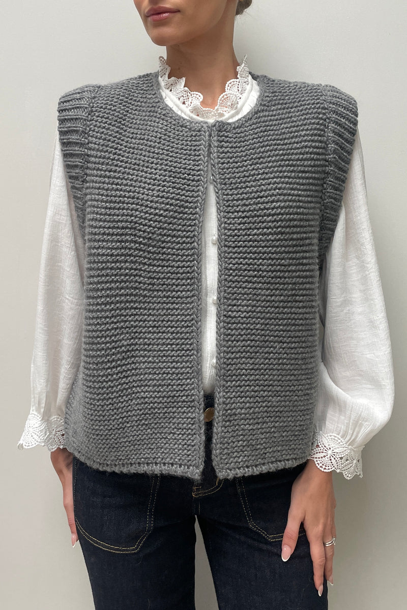 Wren Knit Gilet Cloud