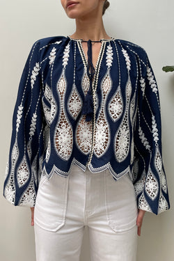 Ezra Embroidered Blouse