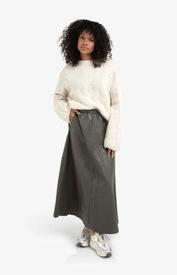 Abbie Faux Leather Skirt