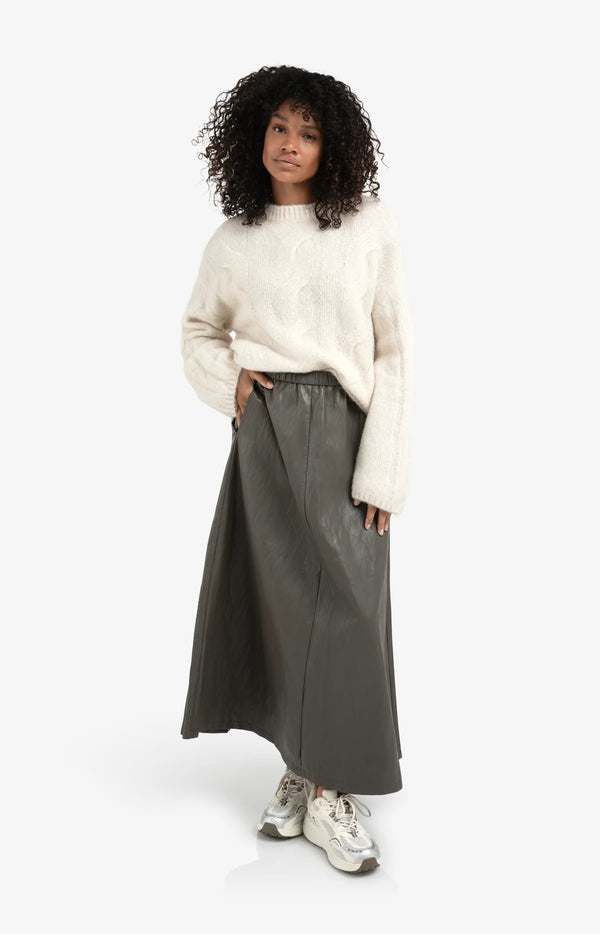 Abbie Faux Leather Skirt