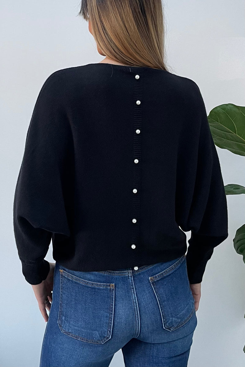 Long sales back sweater