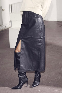 Phoebe Leather Skirt