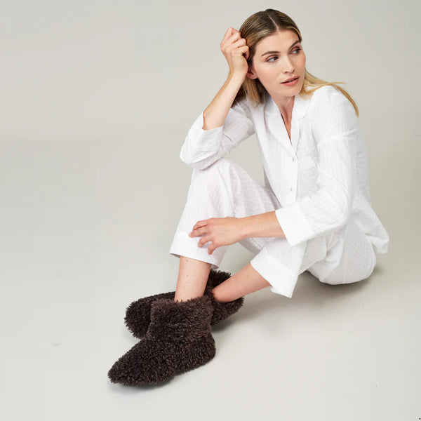 Faux Sheepskin Slipper Boot