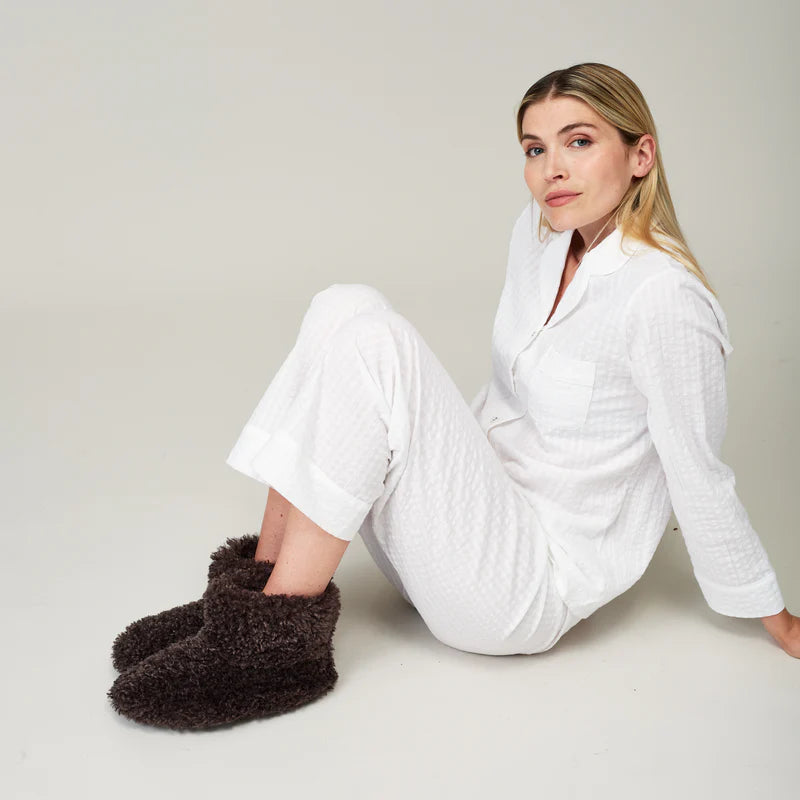 Faux Sheepskin Slipper Boot