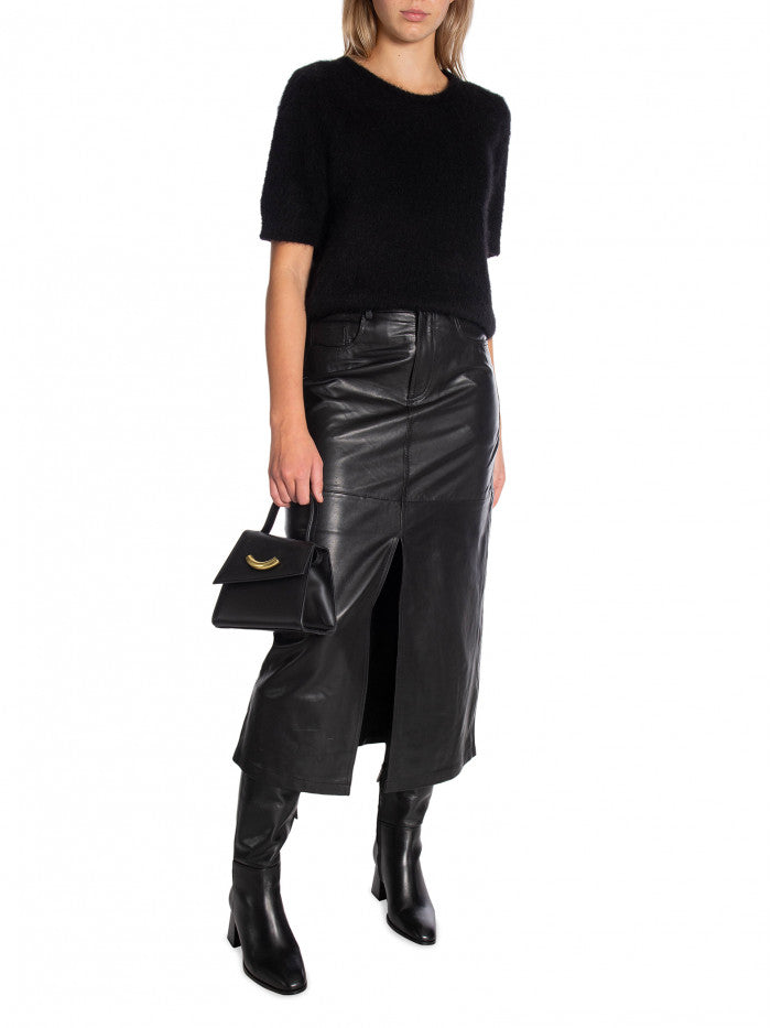 Phoebe Leather Skirt