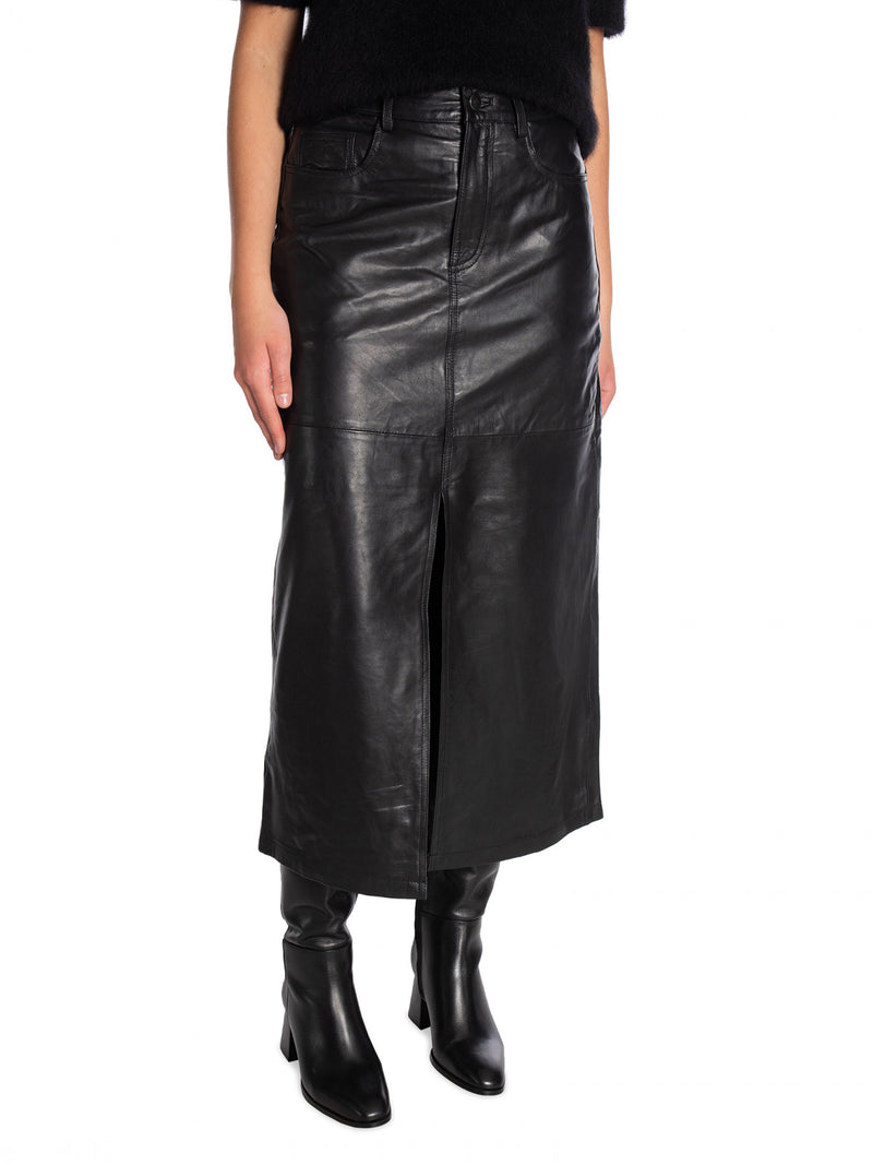 Phoebe Leather Skirt