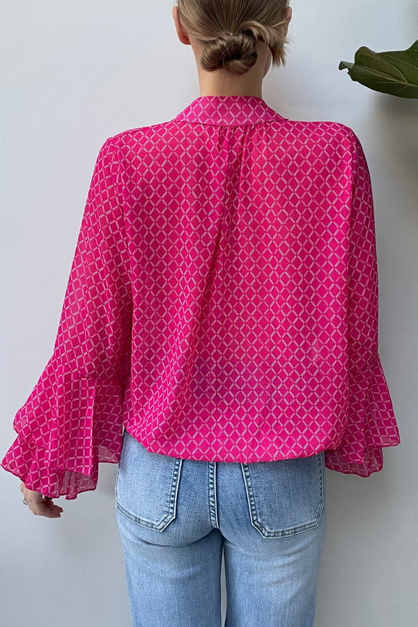 Sofia Frill Sleeve Blouse