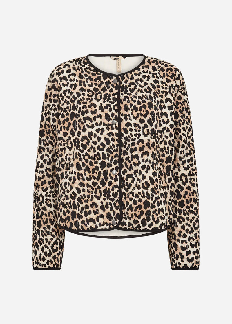 Tia Leopard Print Quilted Jacket