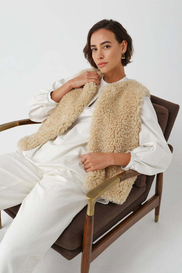 Vinnie Faux Sheepskin Gilet