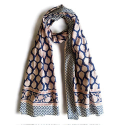 Jaya block navy Scarf