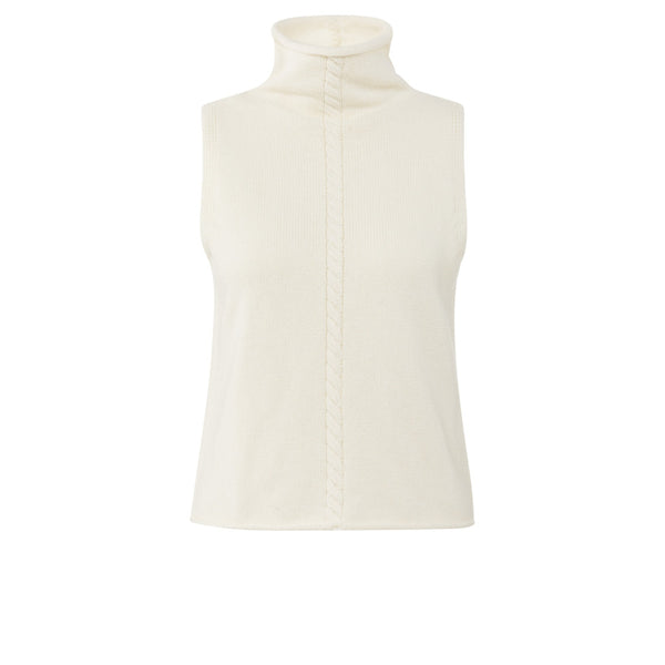 Sleeveless cable sweater
