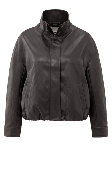 Leon Faux Leather Jacket Choc