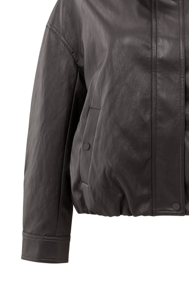 Leon Faux Leather Jacket Choc