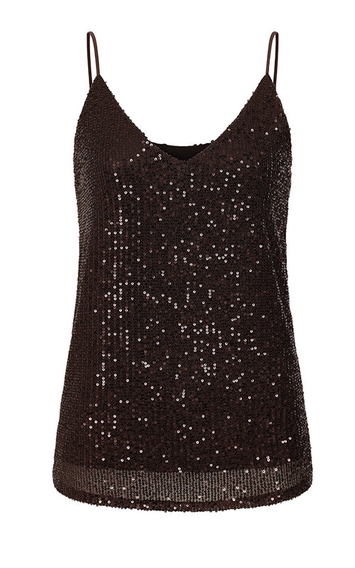 Estelle Sequin Cami Chocolate
