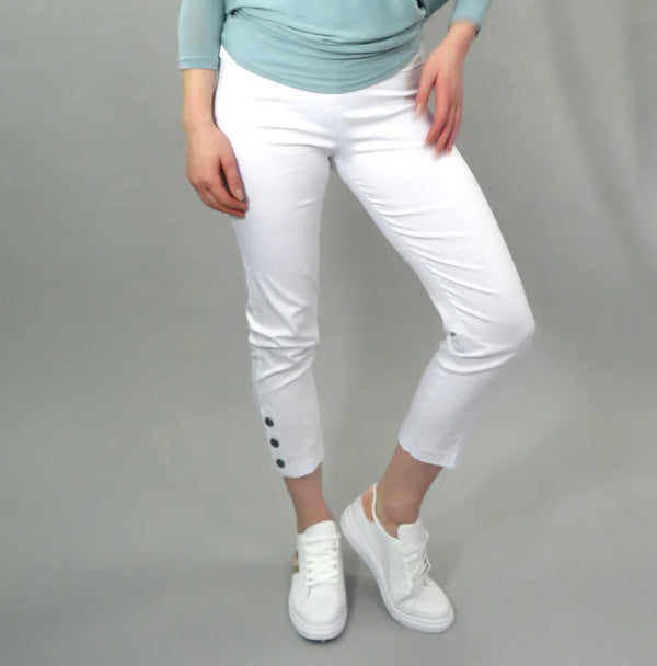 Winnie Cropped Trouser in White