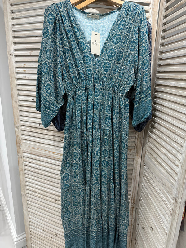 V Neck Betsy Printed Dress