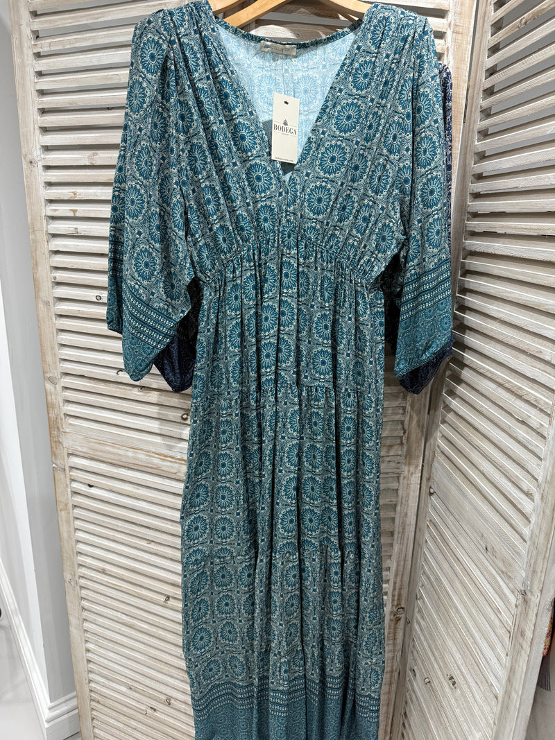 V Neck Betsy Printed Dress