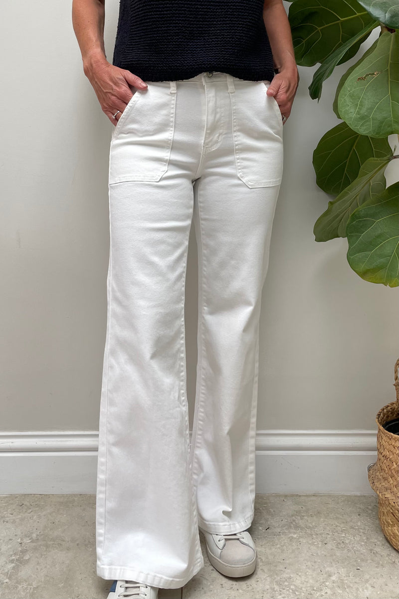 Ginny White Flares