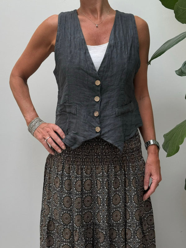 Jen Linen Waistcoat