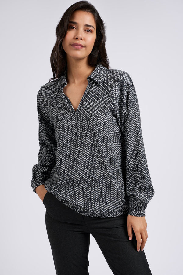 Claudia Geometric Blouse