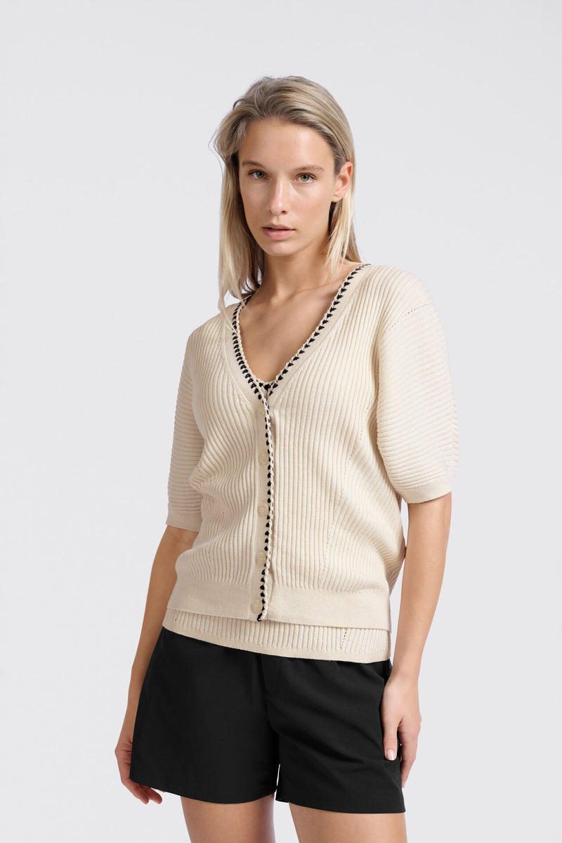 Linen mix cardigan