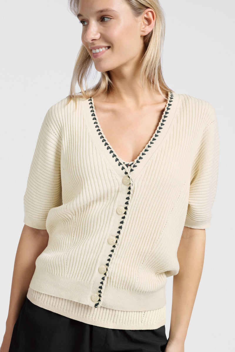 Linen mix cardigan