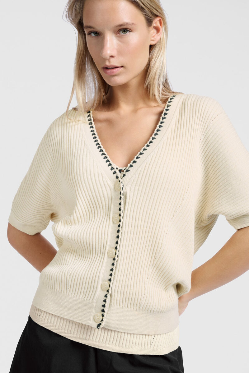 Linen mix cardigan