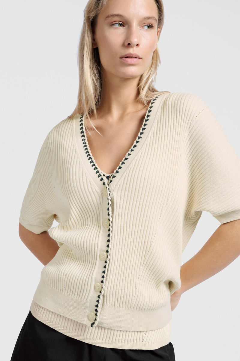 Linen mix cardigan