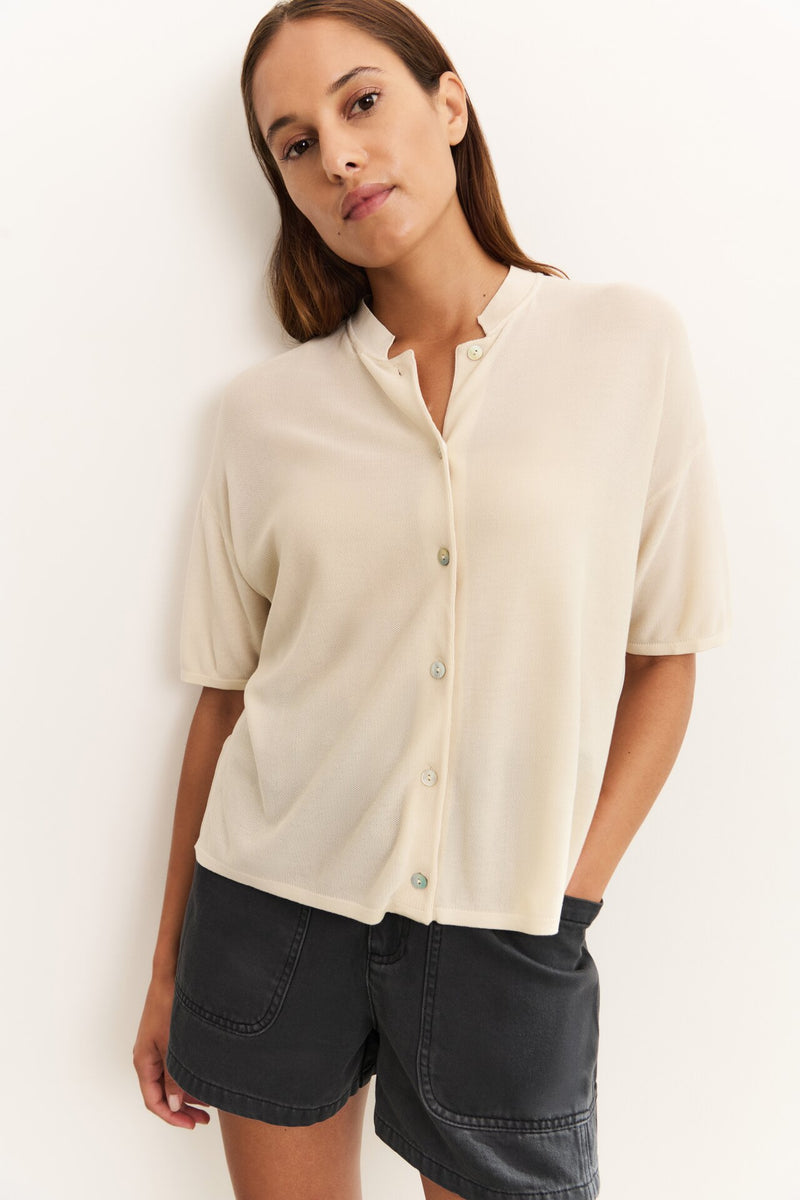Short sleeve cardigan
