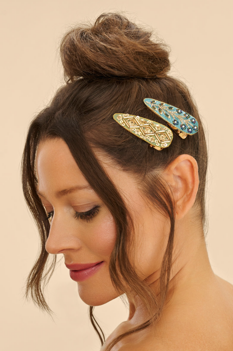 Leo Jewelled Hair Clips