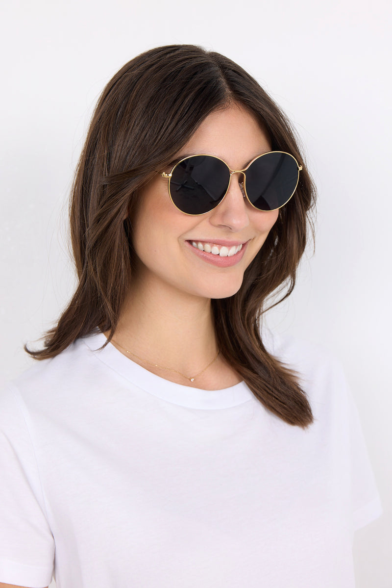 gold frame sunglasses