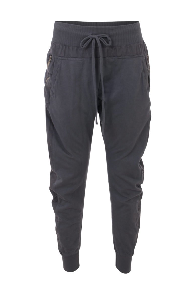 Zipped Joggers in Charcoal