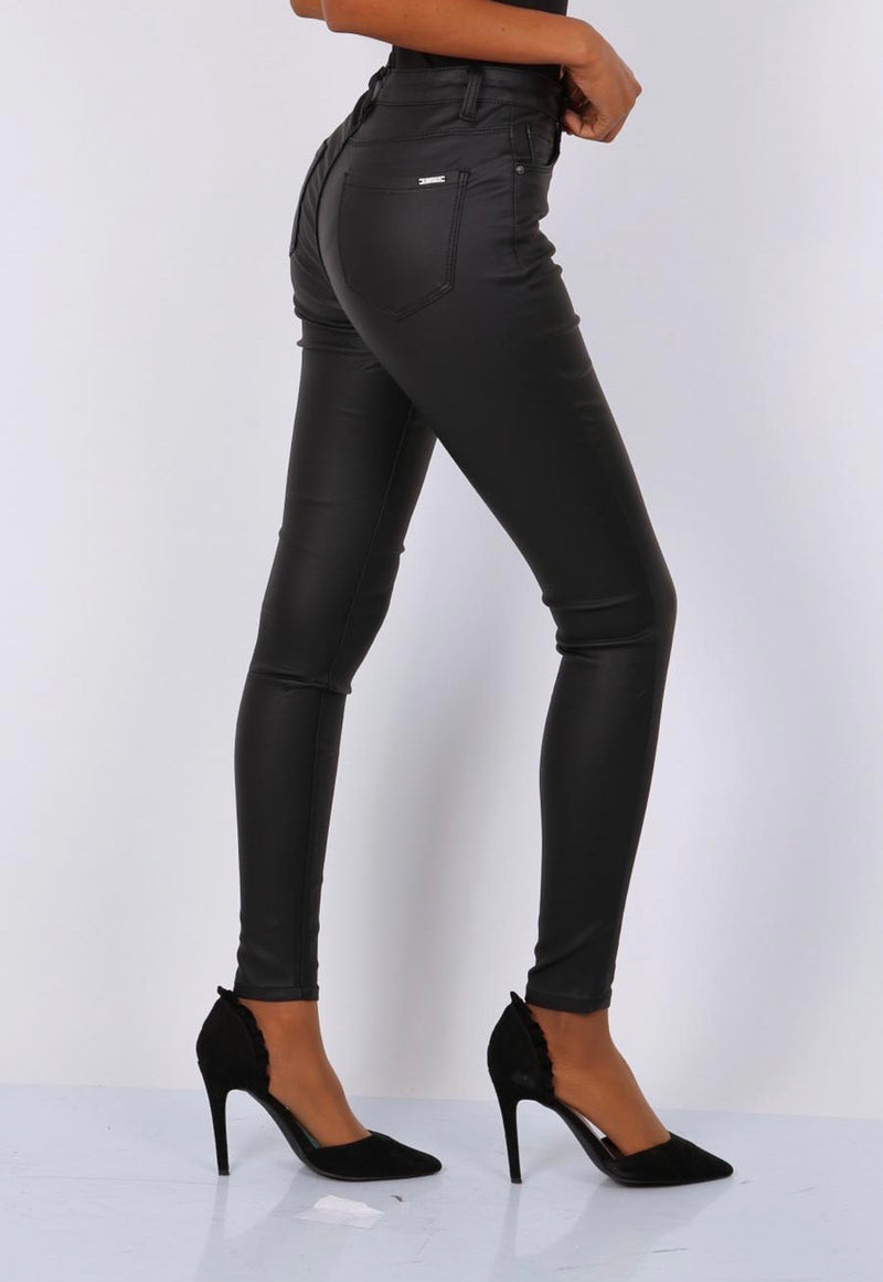 Cara Coated Jean Charcoal