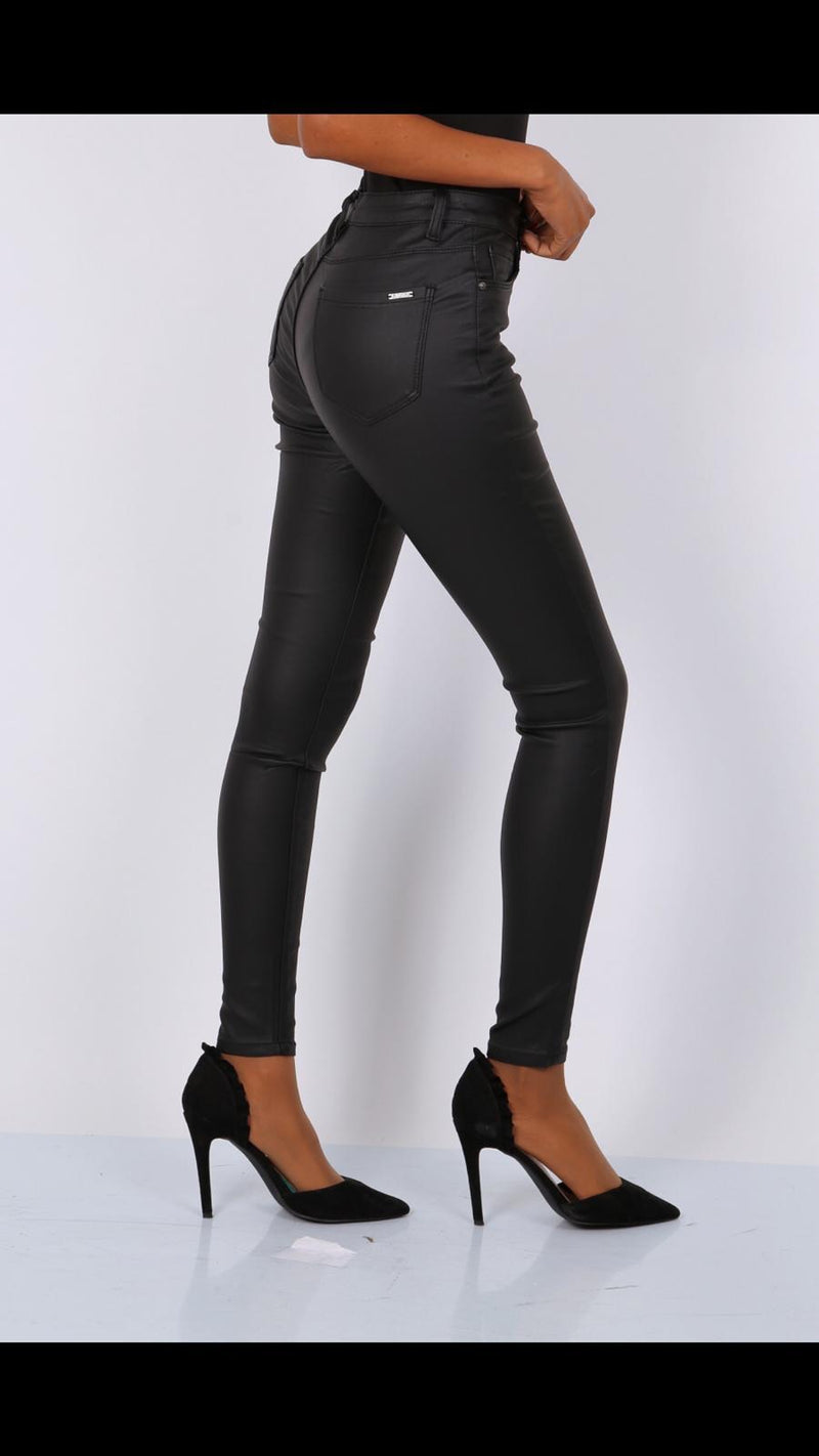 Cara Coated Jean Charcoal